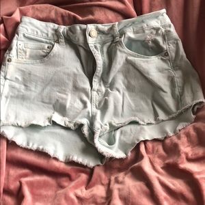 Baby blue shorts